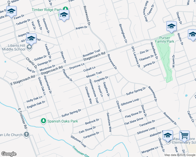 map of restaurants, bars, coffee shops, grocery stores, and more near 6001 Graphite Drive in Killeen