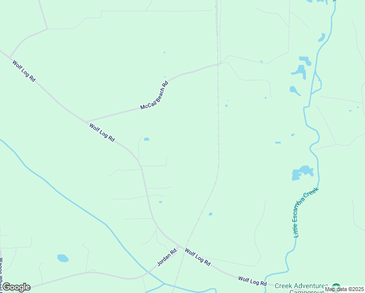 map of restaurants, bars, coffee shops, grocery stores, and more near 3812 Wolf Log Road in Flomaton