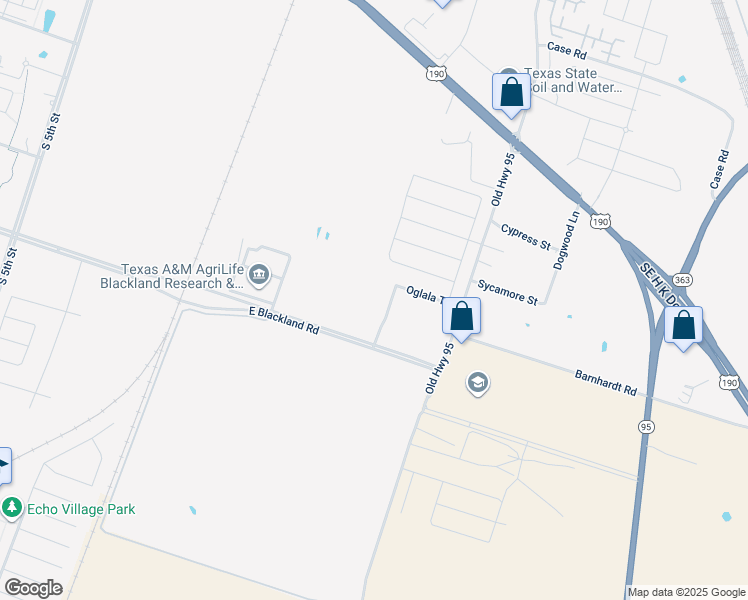 map of restaurants, bars, coffee shops, grocery stores, and more near 1118 East Blackland Road in Temple