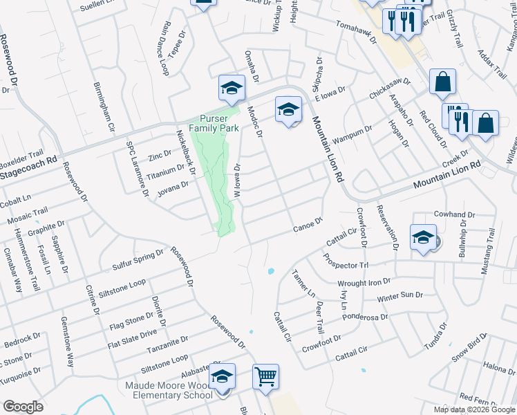 map of restaurants, bars, coffee shops, grocery stores, and more near 112 West Deer Horn Pass in Harker Heights