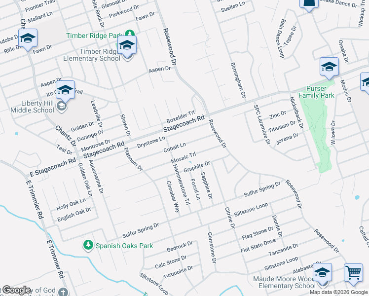 map of restaurants, bars, coffee shops, grocery stores, and more near 6002 Cobalt Lane in Killeen