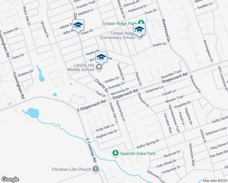 map of restaurants, bars, coffee shops, grocery stores, and more near 5607 Montrose Drive in Killeen