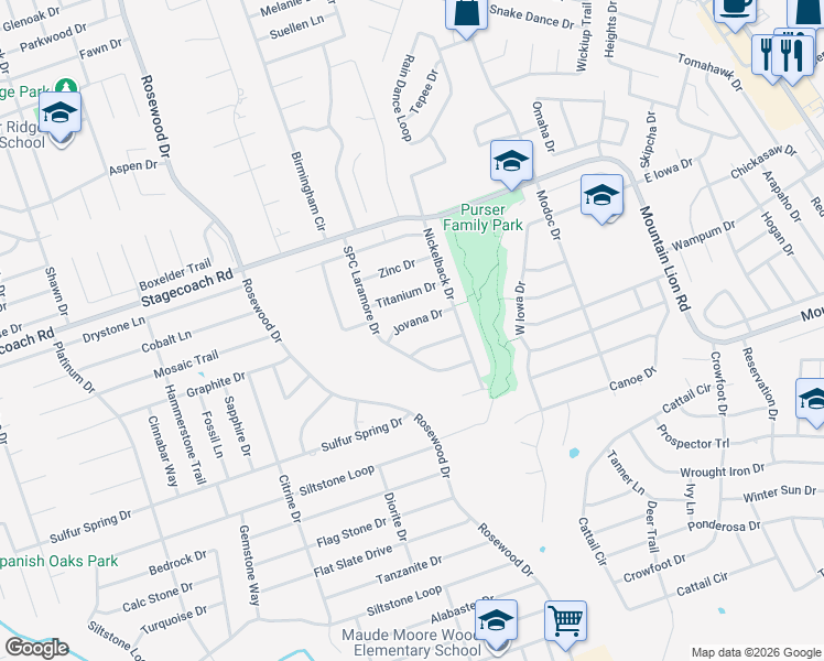 map of restaurants, bars, coffee shops, grocery stores, and more near 6413 Tungsten in Killeen