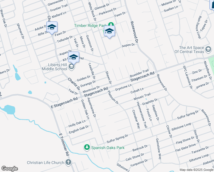map of restaurants, bars, coffee shops, grocery stores, and more near 5623 Drystone Lane in Killeen