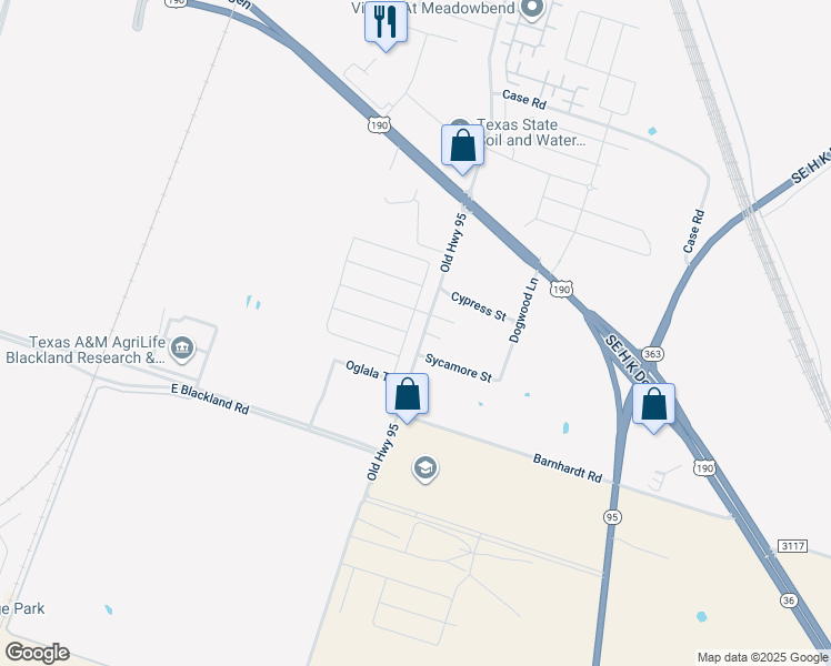 map of restaurants, bars, coffee shops, grocery stores, and more near 3803 Little River Road in Temple