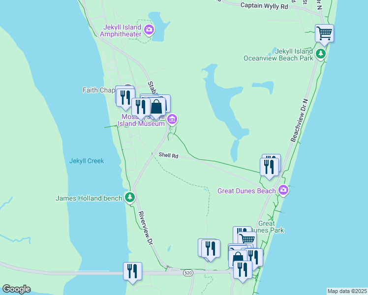 map of restaurants, bars, coffee shops, grocery stores, and more near in Brunswick