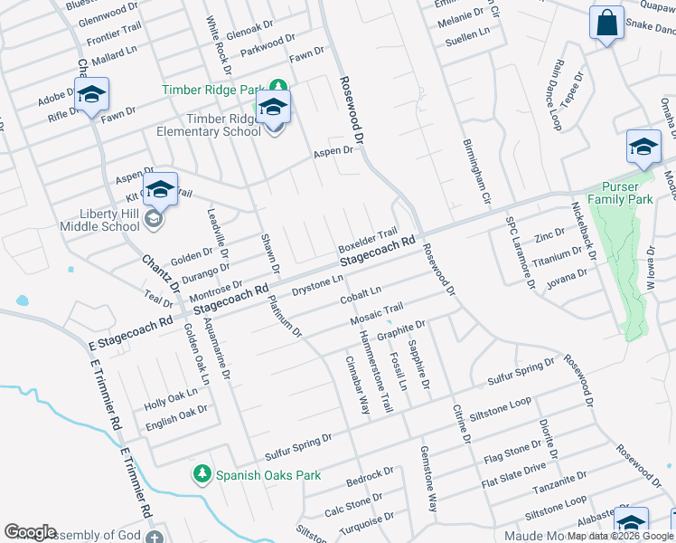 map of restaurants, bars, coffee shops, grocery stores, and more near 1453 Boxelder Trail in Killeen