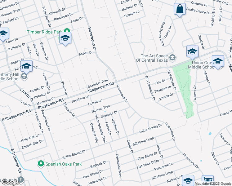 map of restaurants, bars, coffee shops, grocery stores, and more near 6104 Drystone Lane in Killeen
