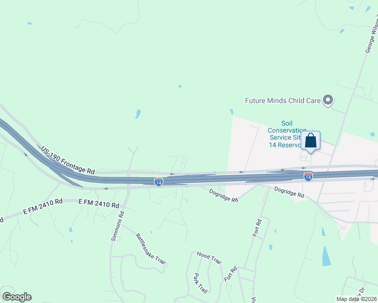 map of restaurants, bars, coffee shops, grocery stores, and more near 7180 West US Highway 190 Svc Road in Belton
