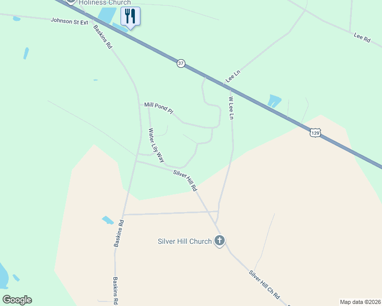 map of restaurants, bars, coffee shops, grocery stores, and more near 12 Owens Glen in Lakeland