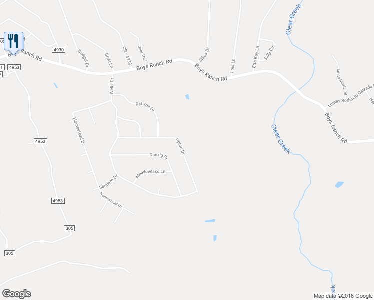 map of restaurants, bars, coffee shops, grocery stores, and more near 3440 Upton Drive in Kempner