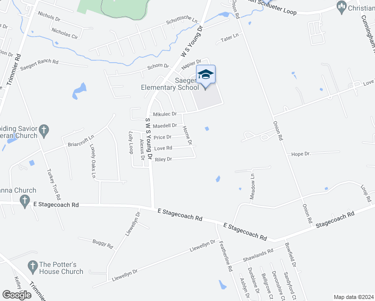 map of restaurants, bars, coffee shops, grocery stores, and more near 2408 Love Road in Killeen