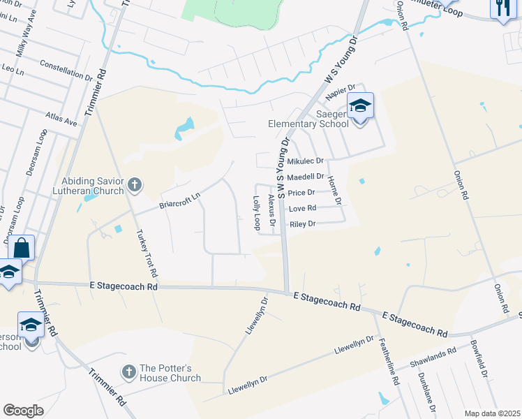 map of restaurants, bars, coffee shops, grocery stores, and more near 6102 Lolly Loop in Killeen