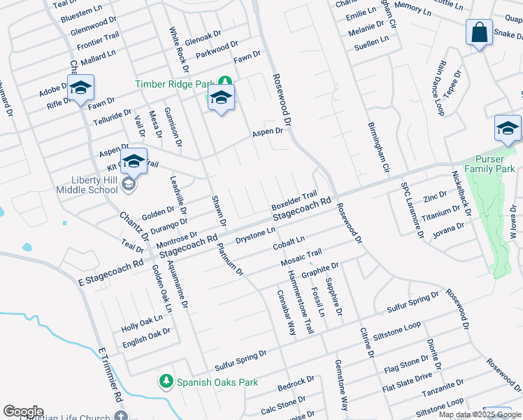 map of restaurants, bars, coffee shops, grocery stores, and more near 1453 Boxelder Trail in Killeen