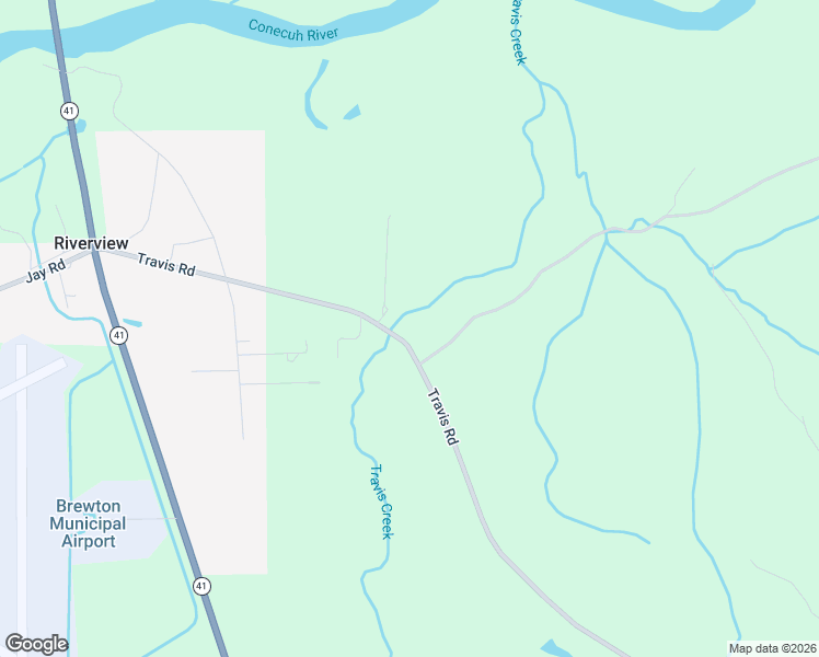 map of restaurants, bars, coffee shops, grocery stores, and more near 753 Travis Road in Brewton