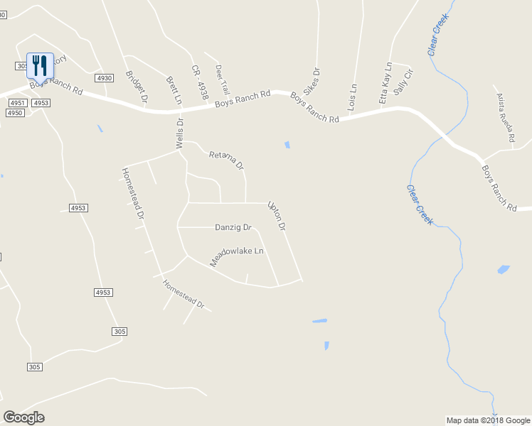 map of restaurants, bars, coffee shops, grocery stores, and more near 3417 Upton Drive in Kempner