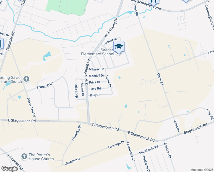 map of restaurants, bars, coffee shops, grocery stores, and more near 2408 Love Road in Killeen