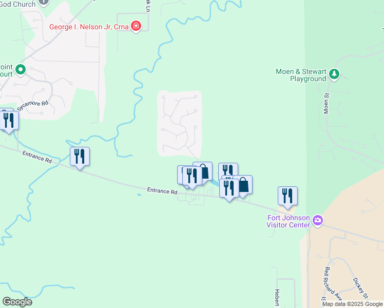 map of restaurants, bars, coffee shops, grocery stores, and more near 100 Timber Ridge Avenue in Leesville