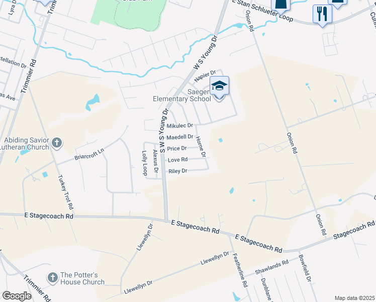 map of restaurants, bars, coffee shops, grocery stores, and more near 2304 Love Road in Killeen