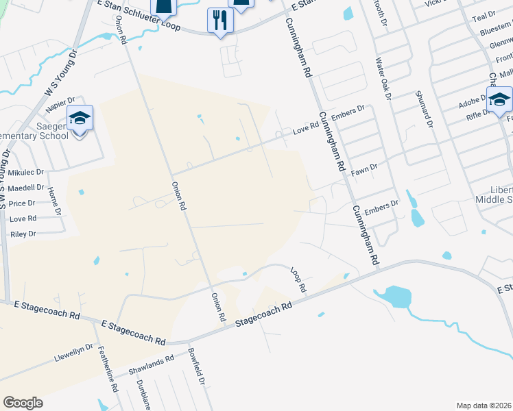 map of restaurants, bars, coffee shops, grocery stores, and more near 4022 Hope Road in Killeen