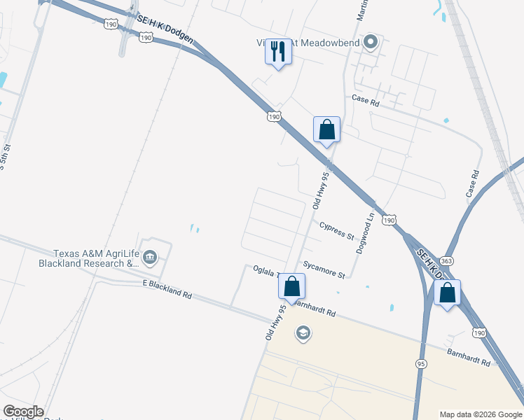map of restaurants, bars, coffee shops, grocery stores, and more near 1502 Curlew Lane in Temple