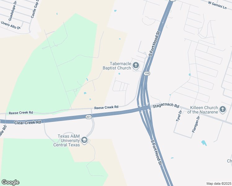 map of restaurants, bars, coffee shops, grocery stores, and more near 413 Study Hall Loop in Killeen