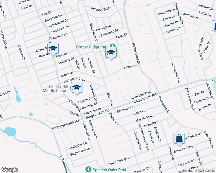 map of restaurants, bars, coffee shops, grocery stores, and more near 5605 Shawn Drive in Killeen