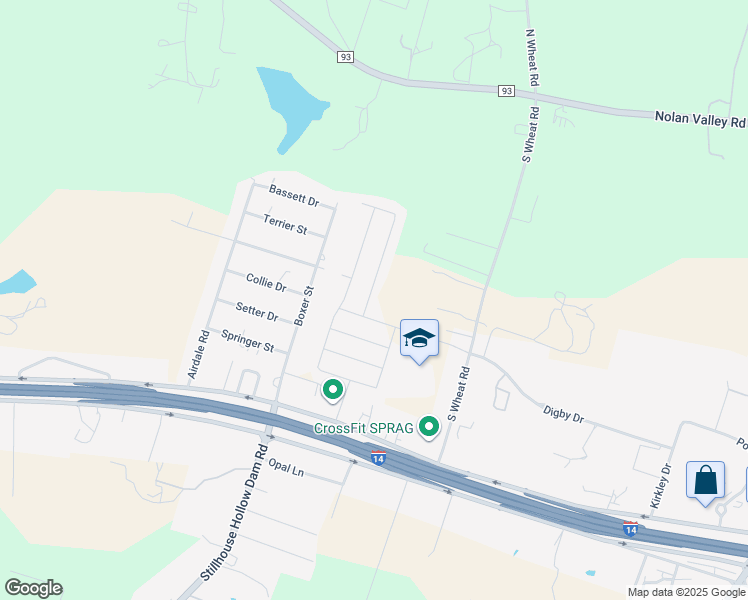 map of restaurants, bars, coffee shops, grocery stores, and more near 713 Holstein Drive in Belton