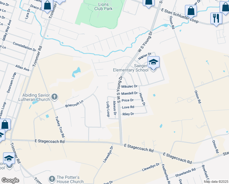map of restaurants, bars, coffee shops, grocery stores, and more near 5909 Lolly Loop in Killeen