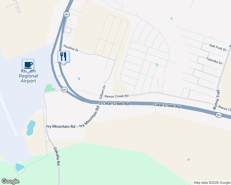 map of restaurants, bars, coffee shops, grocery stores, and more near 2734 Reese Creek Road in Killeen