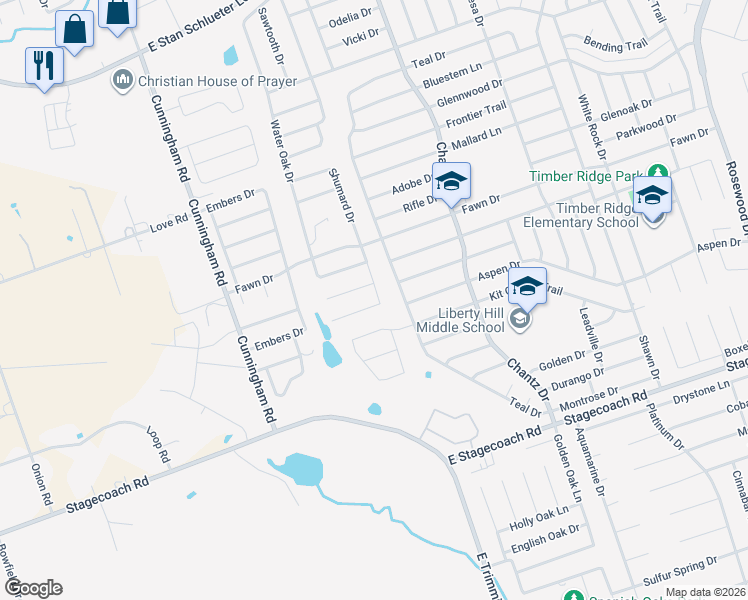 map of restaurants, bars, coffee shops, grocery stores, and more near 4511 Oak Vista Circle in Killeen