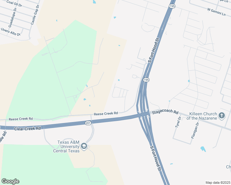 map of restaurants, bars, coffee shops, grocery stores, and more near 413 Study Hall Loop in Killeen