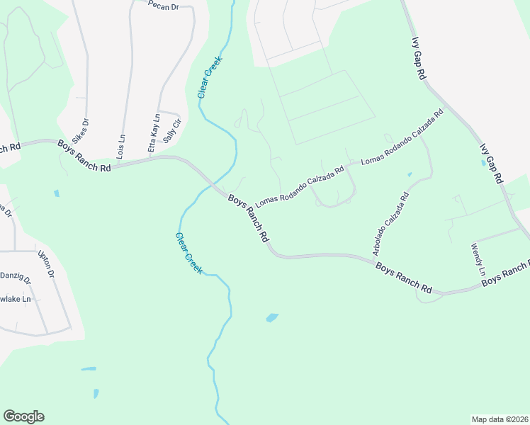 map of restaurants, bars, coffee shops, grocery stores, and more near 2801 Lomas Rodando Calzada Road in Kempner