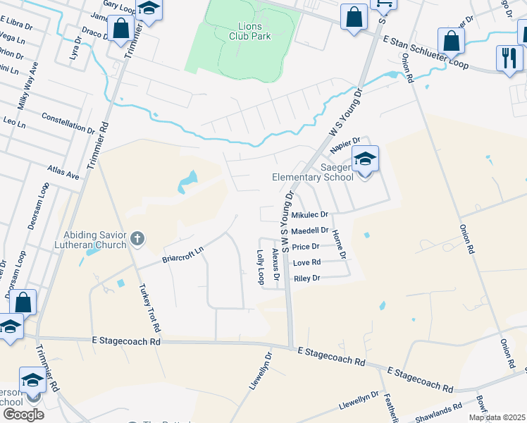 map of restaurants, bars, coffee shops, grocery stores, and more near 1910 Pinckney Court in Killeen