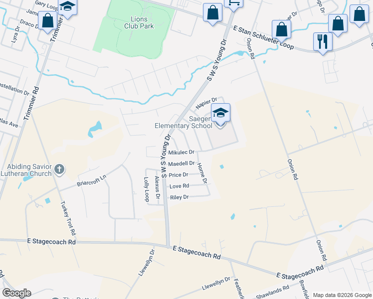 map of restaurants, bars, coffee shops, grocery stores, and more near 5707 Bertha Drive in Killeen