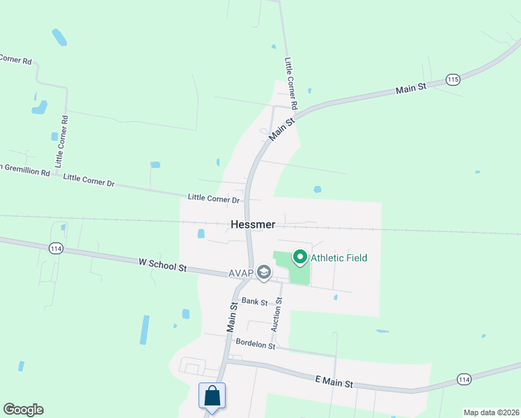 map of restaurants, bars, coffee shops, grocery stores, and more near 2297-2449 Main Street in Hessmer