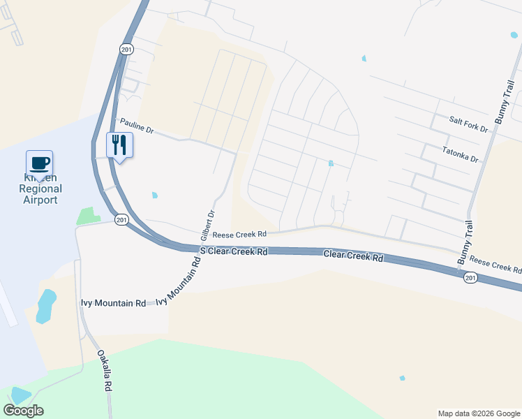 map of restaurants, bars, coffee shops, grocery stores, and more near 7601 Oliver Loving Drive in Killeen