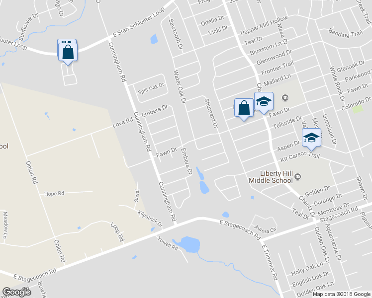 map of restaurants, bars, coffee shops, grocery stores, and more near 4702 Embers Drive in Killeen