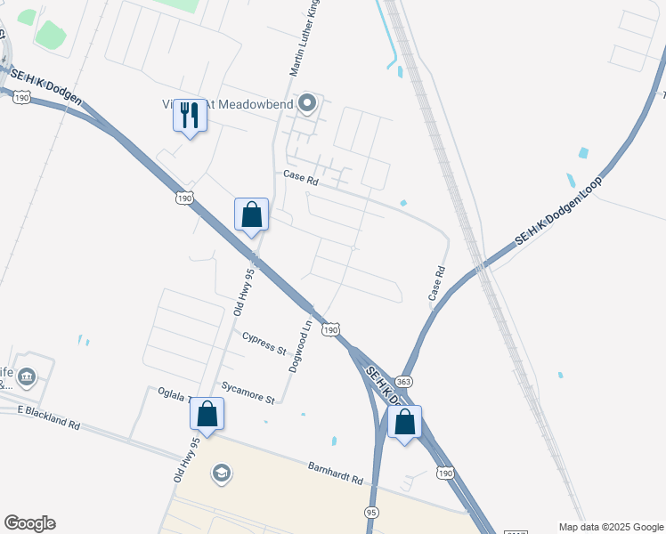 map of restaurants, bars, coffee shops, grocery stores, and more near 1925 Euclid Drive in Temple