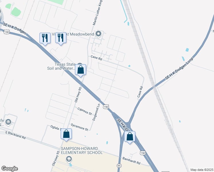 map of restaurants, bars, coffee shops, grocery stores, and more near 1925 Euclid Drive in Temple
