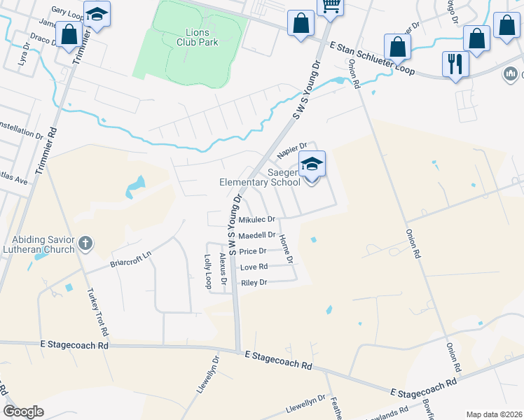 map of restaurants, bars, coffee shops, grocery stores, and more near 5707 Bertha Drive in Killeen