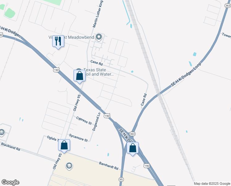 map of restaurants, bars, coffee shops, grocery stores, and more near 2008 Dade Loop in Temple