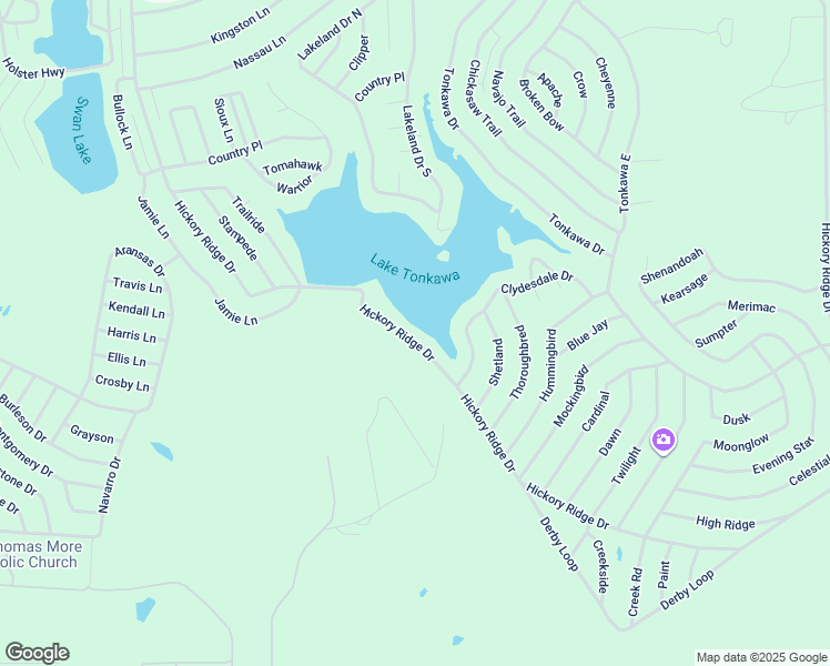 map of restaurants, bars, coffee shops, grocery stores, and more near 73 Hickory Ridge Road in Normangee