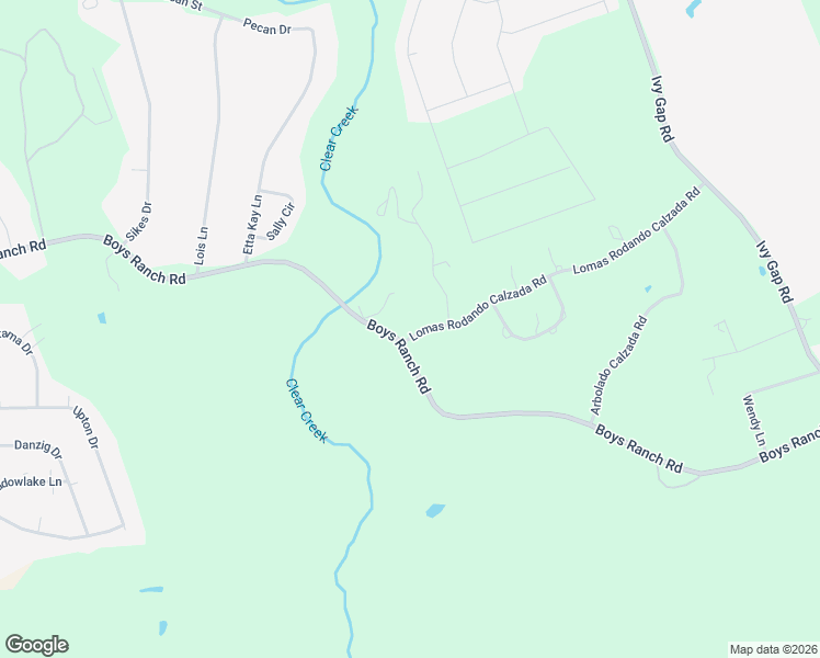 map of restaurants, bars, coffee shops, grocery stores, and more near 2801 Lomas Rodando Calzada Road in Kempner