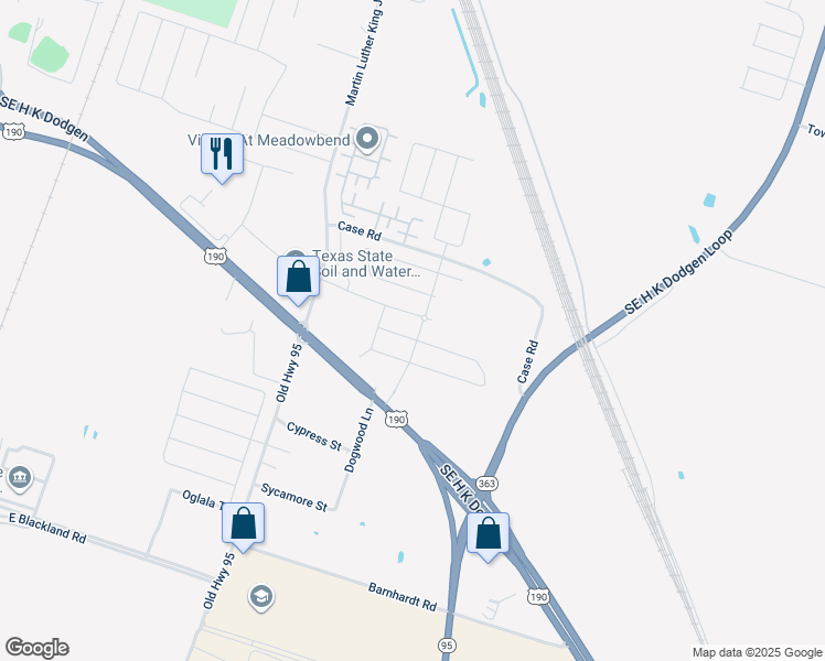 map of restaurants, bars, coffee shops, grocery stores, and more near 1925 Euclid Drive in Temple