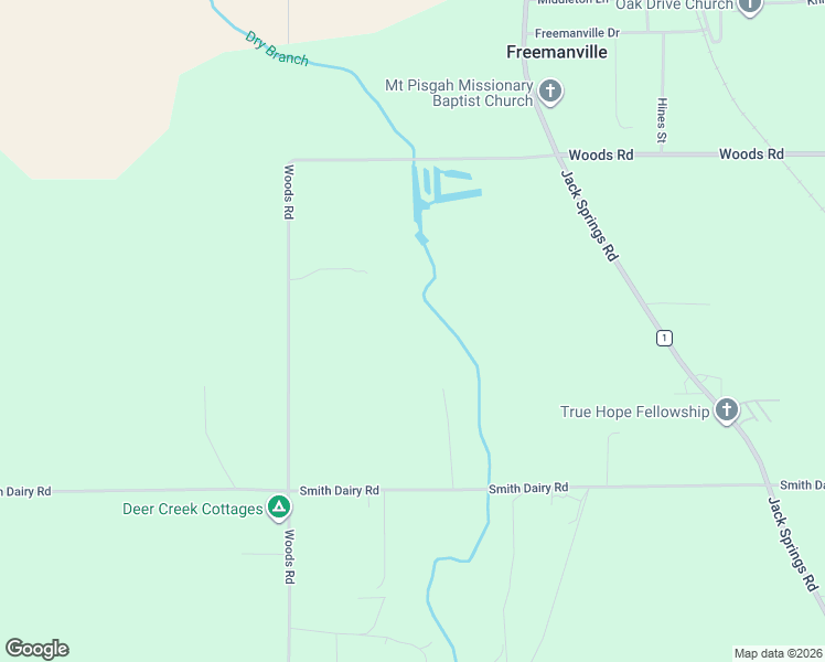 map of restaurants, bars, coffee shops, grocery stores, and more near 2897 Woods Road in Atmore