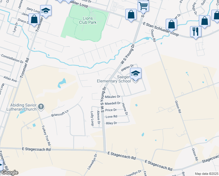 map of restaurants, bars, coffee shops, grocery stores, and more near 5707 Bertha Drive in Killeen