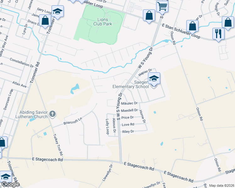 map of restaurants, bars, coffee shops, grocery stores, and more near 1910 Charleston Court in Killeen