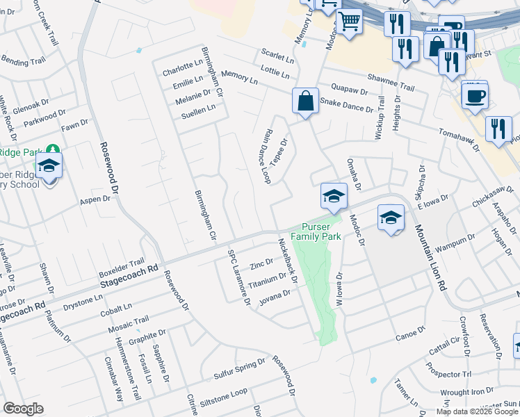 map of restaurants, bars, coffee shops, grocery stores, and more near 6491 Stagecoach Road in Killeen