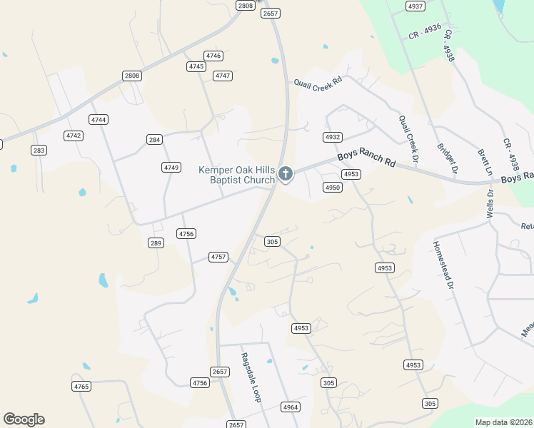 map of restaurants, bars, coffee shops, grocery stores, and more near 7598 Farm to Market Road 2657 in Kempner